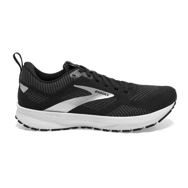 Brooks Women's Revel 5 Performance Road Running Shoes - Black/Metallic/White (TSRK41280)